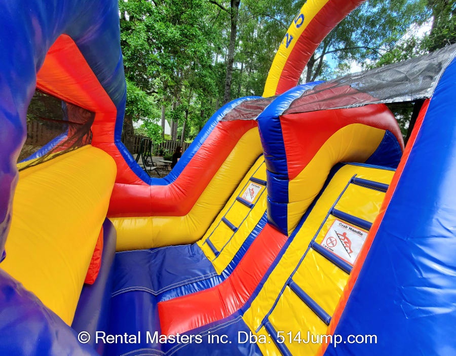 Zip It double lane water obstacle with pool Water slides rentals